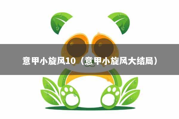 意甲小旋风10（意甲小旋风大结局）